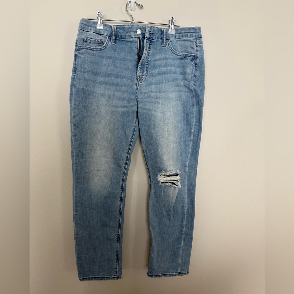 Women’s Jen 7 Distressed Cropped Jeans 12